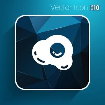 Scrambled egg icon logo protein omelet vector Stock Illustration