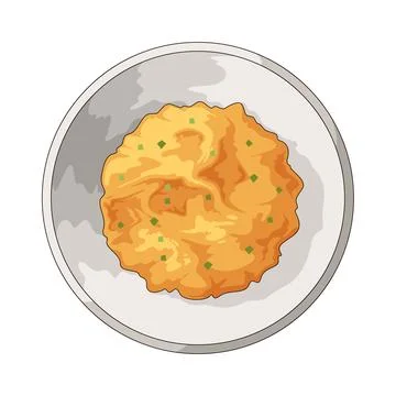 Scrambled egg illustration Stock Illustration