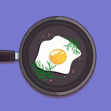Scrambled egg illustration. Stock vector illustration Stock Illustration
