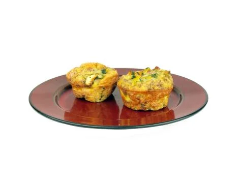 Scrambled egg muffin Stock Photos