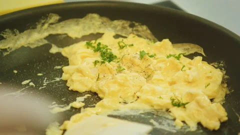 Scrambled Egg2 - 4k Stock Footage 133574839