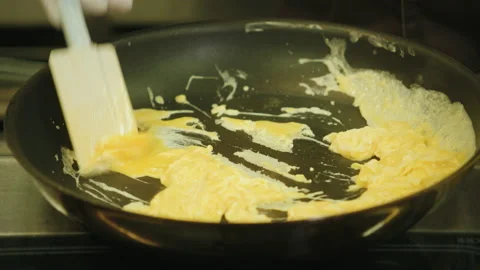 Scrambled Egg3 - 4k Stock Footage 133575455