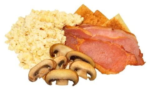 Scrambled Eggs And Bacon Stock Photos