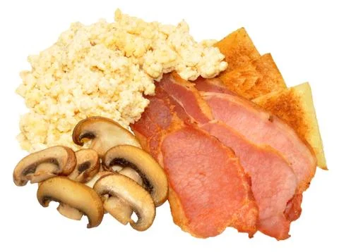 Scrambled Eggs And Bacon Stock Photos