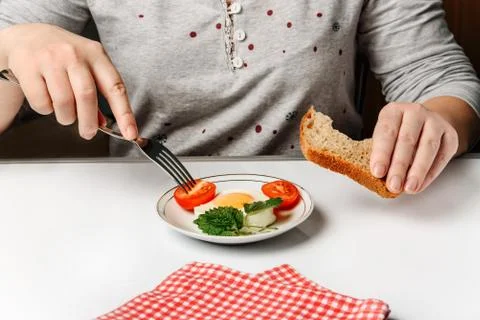 Scrambled eggs for breakfast Stock Photos