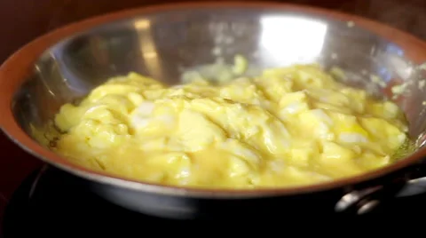Scrambled Eggs Stock Footage 1007082
