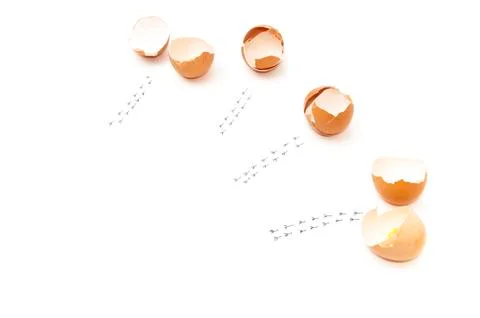 Scrambled eggs with footprints 写真素材