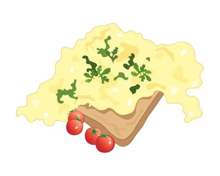 Scrambled eggs Stock Illustration