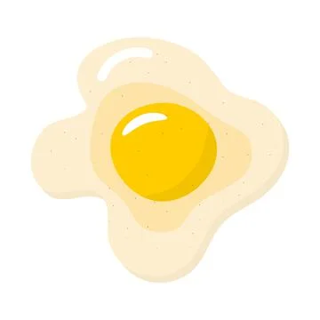 Scrambled eggs isolated on white background. Stock Illustration
