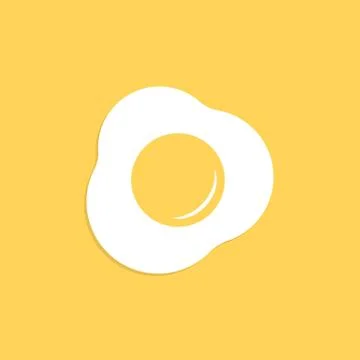 Scrambled eggs isolated on yellow background Stock Illustration