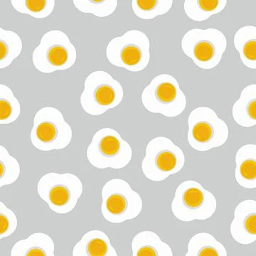 Scrambled eggs pattern vector seamless Illustrazione stock