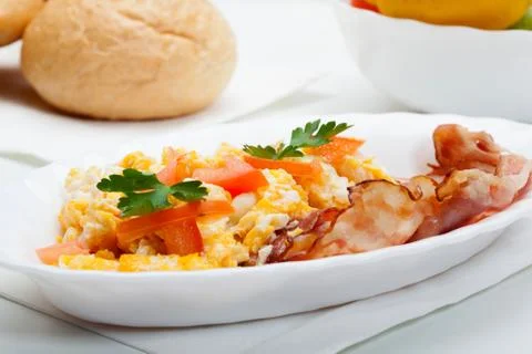 Scrambled eggs Stock Photos