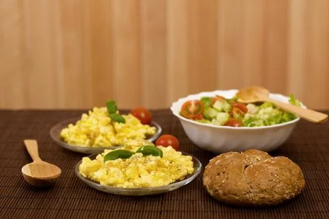 Scrambled eggs Stock Photos