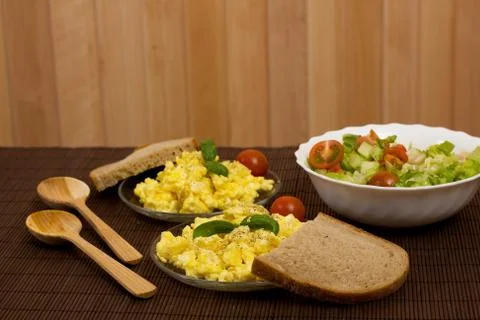 Scrambled eggs Stock Photos