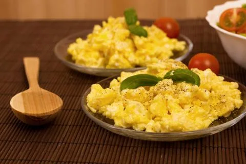 Scrambled eggs Stock Photos