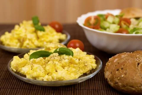 Scrambled eggs Foto stock