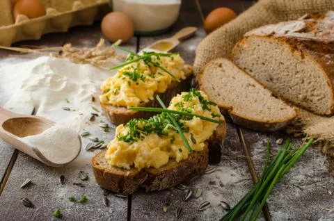 Scrambled eggs Stock Photos