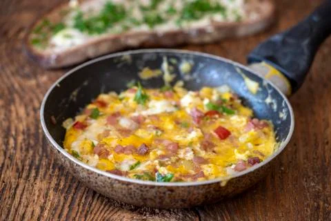 Scrambled eggs Stock Photos