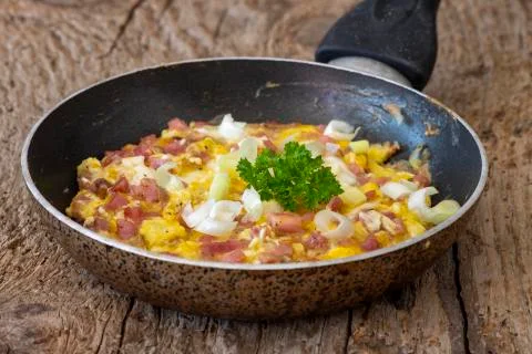 Scrambled eggs Foto stock