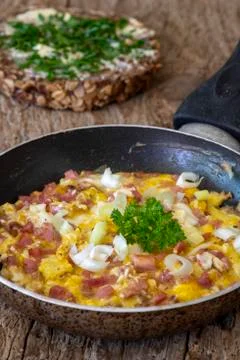 Scrambled eggs Stock Photos