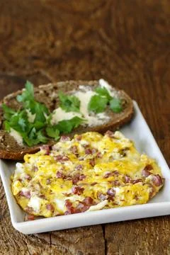 Scrambled eggs Stock Photos