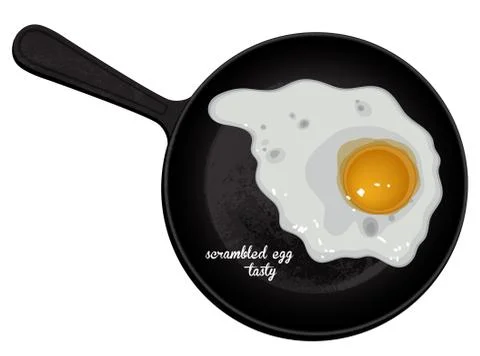 Scrambled eggs tasty Stock Illustration