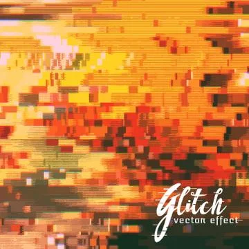 Scrambled glitch effect vector background Illustrazione stock