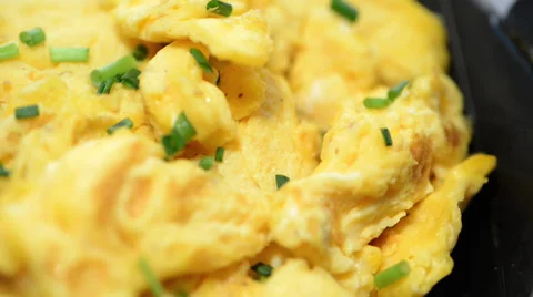 Scrambles eggs (loopable) Stock Footage 33959858