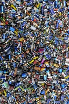 Scrap batteies. Stock Photos