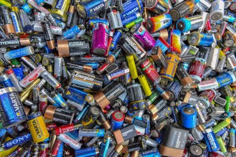 Scrap batteies. Stock Photos