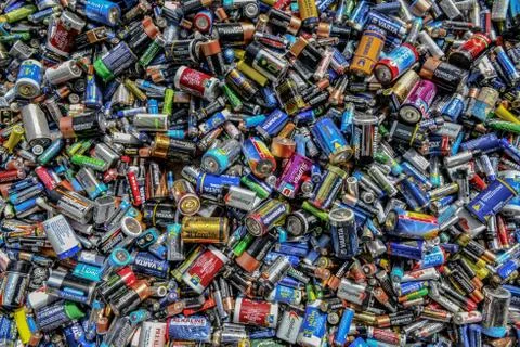 Scrap batteies. Stock Photos