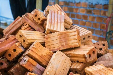 Scrap Bricks and Brickbat Stock Photos