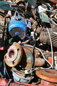 Scrap dump pollution Stock Photos