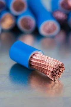 Scrap of Electric Copper Cable Foto stock