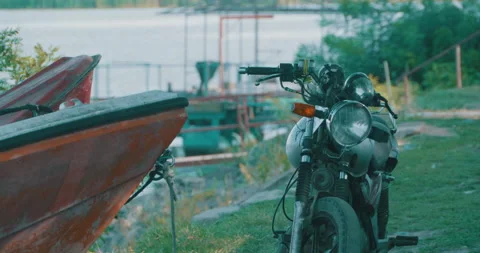 Scrap Functional Motorbike Stock Footage 161910900