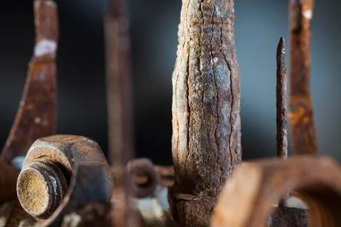 Scrap metal array Stock Photos