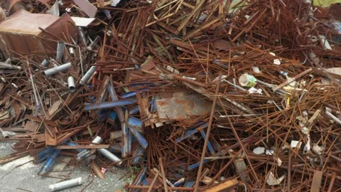 Scrap Metal Stock Footage 158301304