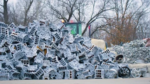 Scrap Metal Stock Footage 238858784