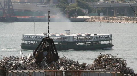 Scrap metal recycling Stock Footage