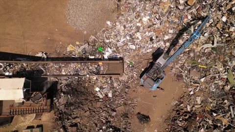 Scrap metal recycling Stock Footage 244351791
