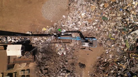 Scrap metal recycling Stock Footage 244351802