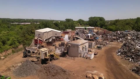 Scrap metal recycling Stock Footage 244351809