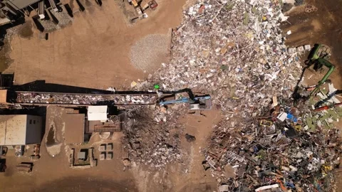Scrap metal recycling Stock Footage 244351850
