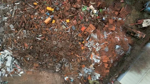 Scrap metal yard Video stock 328026402