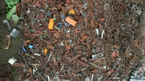 Scrap metal yard Video stock 328026508