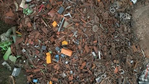 Scrap metal yard Video stock 328026875