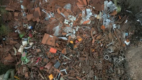 Scrap metal yard Video stock 328026876