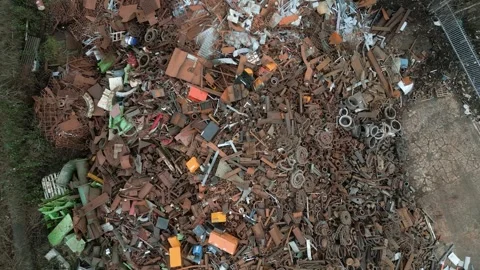 Scrap metal yard Video stock 328026987