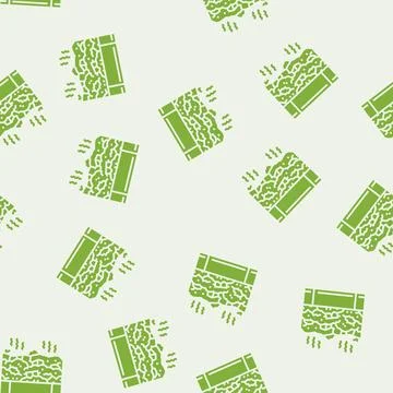 Scrap metals from e waste pollution glyph seamless pattern Stock Illustration