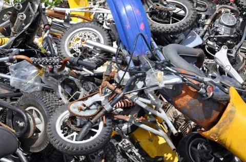 Scrap Motorcycles Stock Photos